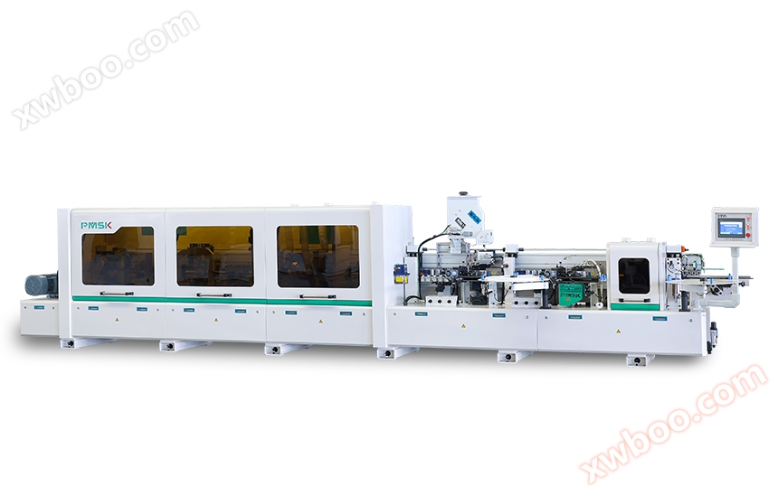 Pre milling and tracking edge sealing machine for upper and lower glue pots